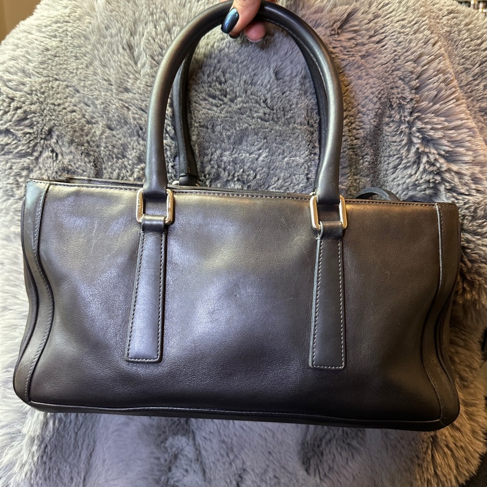 Coach Navy Vintage Leather Satchel